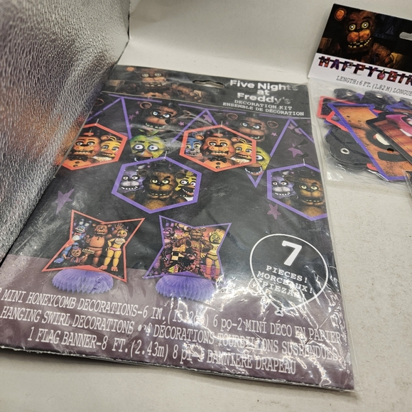 Five Nights at Freddys Birthday Party Decoration Kit, Birthday Banner, Tatoos.  - Picture 4 of 7